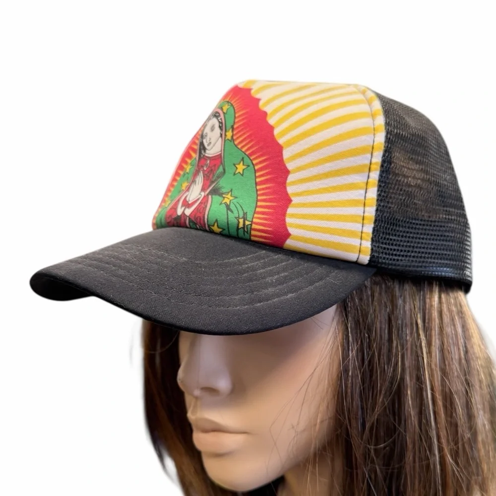 Our Lady of Guadalupe Mesh Adjustable Trucker Billed Cap Hat Unisex